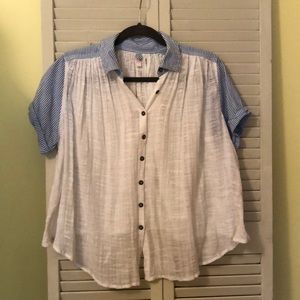 Free people button front blouse